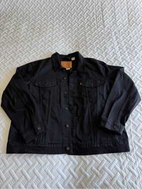 NWOT Levi Strauss Levi’s Black Denim Jacket Size XL